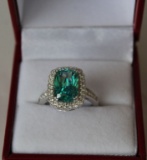 Artic Teal Sapphire Ring