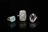3 Miscellaneous Gemstone Rings