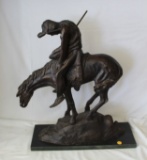 Indian on Horse Sculpture