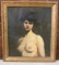 Vintage Framed Water Color, Nude Lady