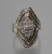 Large Marque Diamond Cluster Ring