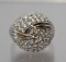 3.06ct White Sapphire Pave Ring