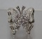 4ct Brilliant White Sapphire Butterfly Ring