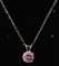 Pink Sapphire Solitaire Necklace