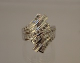 Large Diamond Baguette Dinner Ring