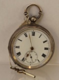 1876 Victorian Sterling Silver Pocket Watch