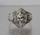 4.24ct Marque White Sapphire Ring