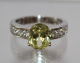 3.32ct Canary Yellow Sapphire Solitaire Ring