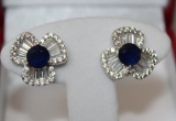 3.68ct Sapphire Earrings