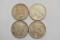 (4) 1922 U.S. Silver Peace Dollars