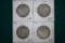 (4) 1918-S Walking Liberty Silver Half Dollars
