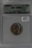 1943-D U.S. Jefferson Nickel - Toned