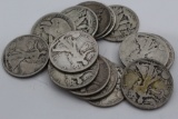 (15) 1917-S Walking Liberty Silver Half Dollars