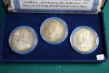 3 U.S. Morgan Silver Dollars