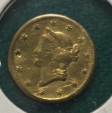 Damaged U.S. Gold $1 Coin - Type 1