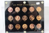 1950-1964 U.S. Proof Lincoln Cent Set