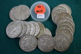 (20) 1941 Walking Liberty Silver Half Dollars