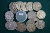 (20) 1949 S&P Franklin Silver Half Dollar Rolls