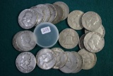 (20) 1948 P&D Franklin Silver Half Dollar Rolls