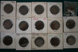 15 Canadian One Cent Coins