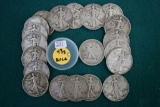 (20) 1943-S Walking Liberty Silver Half Dollars