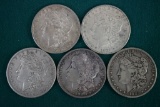 5 U.S. Morgan Silver Dollars