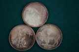 (3) 1oz. Silver Rounds, .999