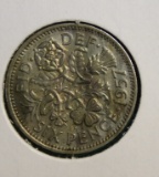 1957 Six Pence Coin