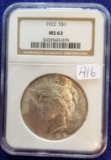 1922 Silver U.S. Peace Dollar