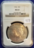 1922 Silver U.S. Peace Dollar
