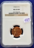 1954-D Graded Cent