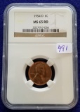 1954-D Graded Cent