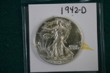 1942-D Walking Liberty Silver Half Dollar