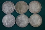 (6) 1889 Morgan Silver Dollars