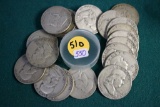 (20) 1951-D Franklin Silver Half Dollars