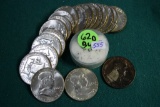 (20) 1962-D Franklin Silver Half Dollars