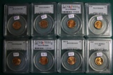 8 Graded Lincoln Cents