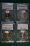 4 Graded Lincoln Cents