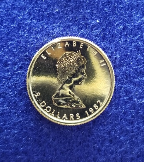 1982 Maple Leaf $5.00 Gold Coin