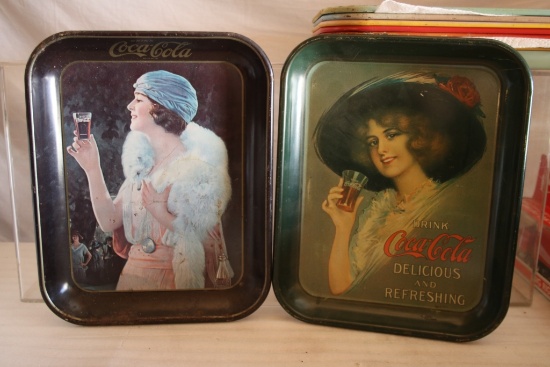 2 Coca Cola Serving Trays