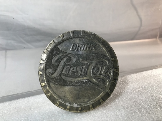 "Drink Pepsi Cola" Advertising Belt Buckle