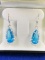 3.88ct Teardrop Sapphire Earrings