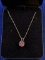 Pink Topaz Sweetheart Necklace