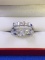 Flawless 6.36ct White Sapphire Estate Ring