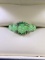 Green Opal and Emerald Dinner Ring