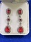 London Red Ruby Estate Earrings