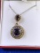 Round Cut Amethyst Estate Necklace