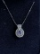 White Sapphire Illusion Setting Necklace