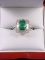 3.07ct Emerald Diamond Ring 18kt