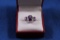 Genuine Amethyst Diamond Anniversary Ring